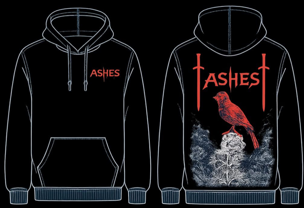 Ashez "Be the Smartest One on the Tree" Lightweight Hoodie Project #001 in Black, front and back mockup